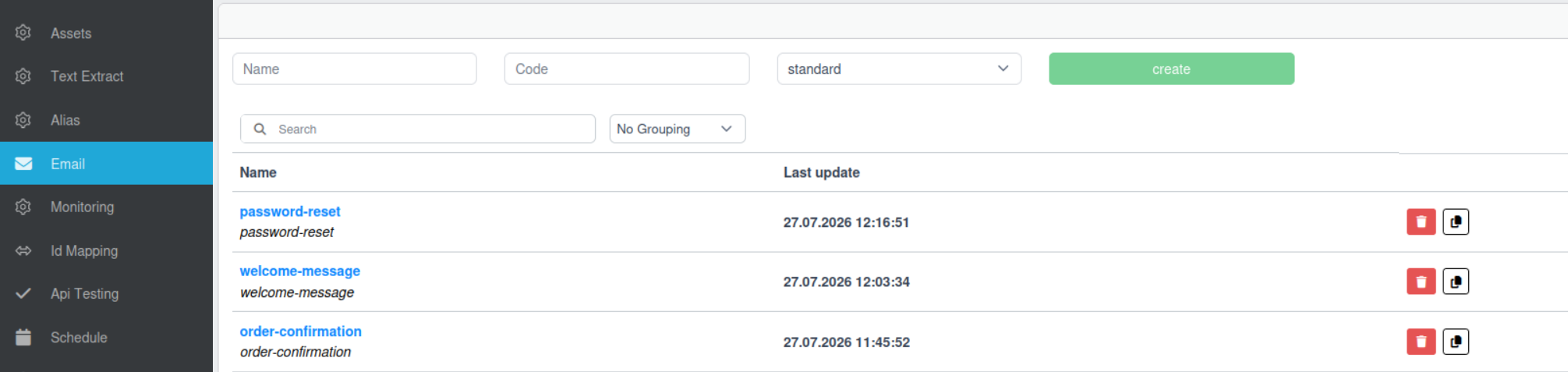 Email overview